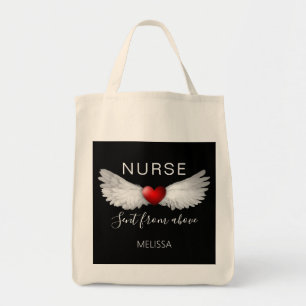 Tote Bag Infirmière Médicale Red Heart Angel Ailes Personna