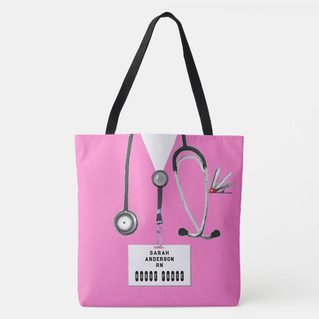 Tote Bag Infirmière mignonne (Devant)