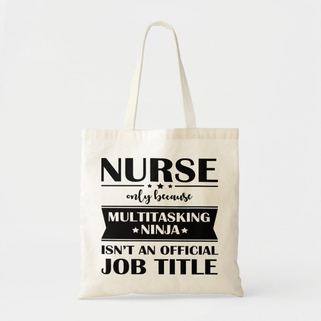 Tote Bag Infirmière, Ninja multitâche (Devant)