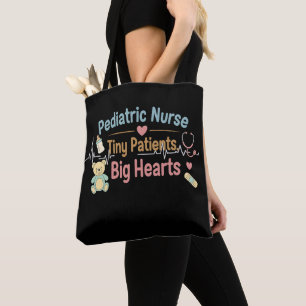 Tote Bag Infirmière pédiatrique Petits patients Grands cœur