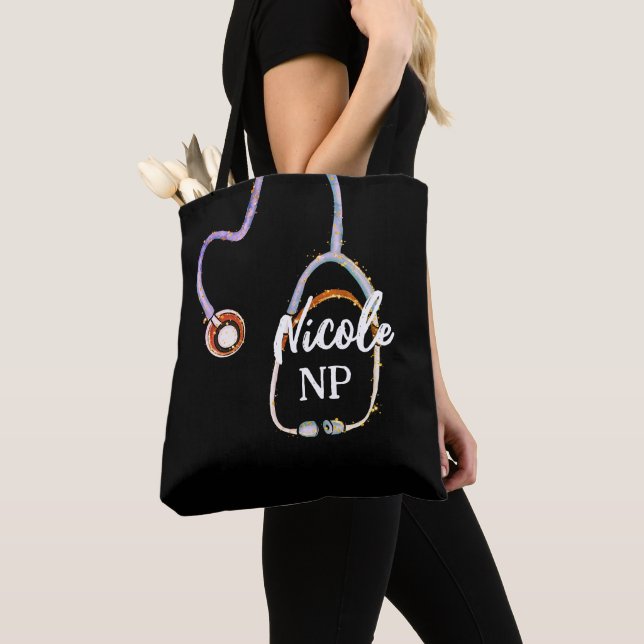 Tote Bag Infirmière Praticien NP Cadeau RN Stethoscope (De près)