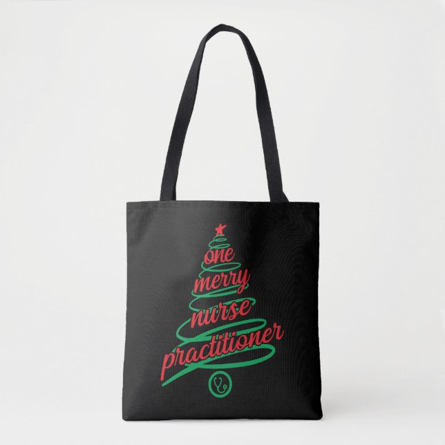 Tote Bag infirmière praticienne de Noël, une joyeuse (Devant)