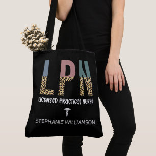 Tote Bag Infirmière pratique autorisée LPN personnalisée