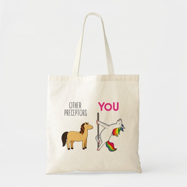 Tote Bag Infirmière préréceptrice Unicorn Funny (Devant)