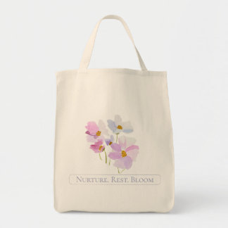 Tote Bag Infirmière. Repose-toi. Bouquet pourpre