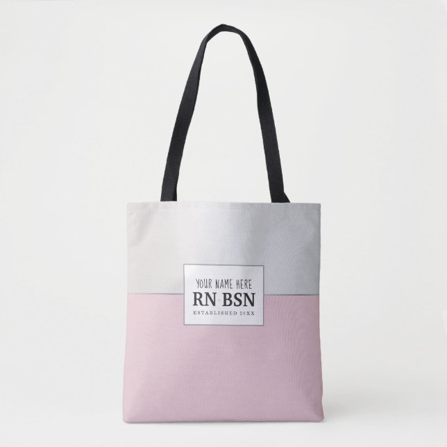 Tote Bag Infirmière RN BSN Simple Cute personnalisée (Devant)