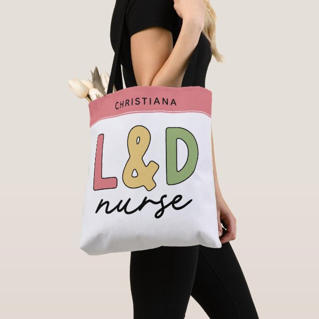 Tote Bag Infirmière sur mesure L et D | Infirmière de la ma (De près)