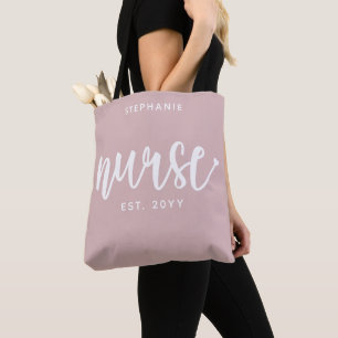 Tote Bag Infirmière sur mesure Typographie Est Infirmière d