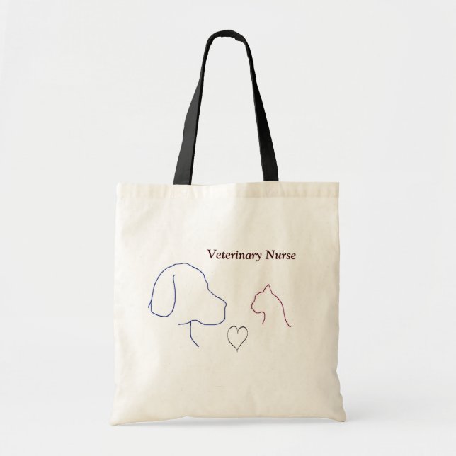 Tote Bag Infirmière vétérinaire personnalisable (Devant)
