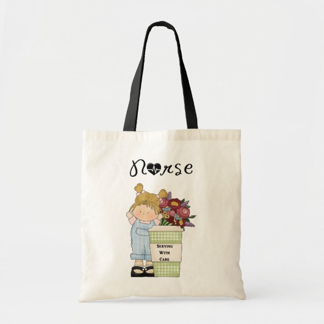 Tote Bag Infirmières servant avec soin (Devant)