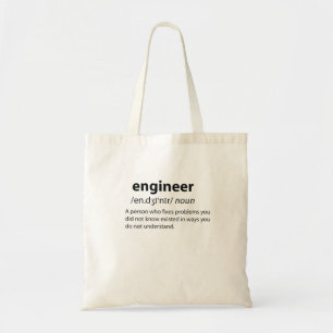 Tote Bag Ingénieur Définition de dictionnaire drôle
