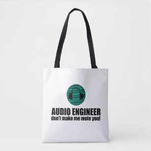 Tote Bag Ingénieur du son drôle disant Ingénierie audio