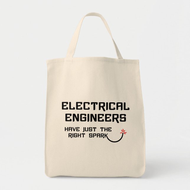 Tote Bag Ingénieur électricien bonne étincelle (Devant)