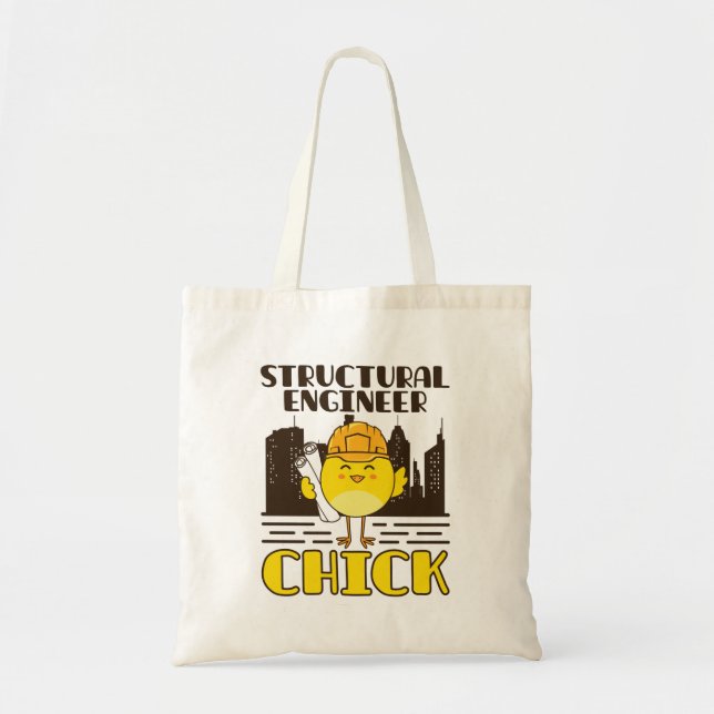 Tote Bag Ingénieur structurel Chick Ingénieur civil (Devant)