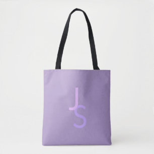 Tote Bag Initiales chevauchantes modernes monogrammées Vi