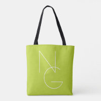 Initiales de chevauchement modernes 2 | Lime vert