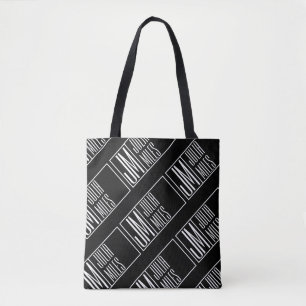 Tote Bag Initiales modernes avec nom Monogram Motif