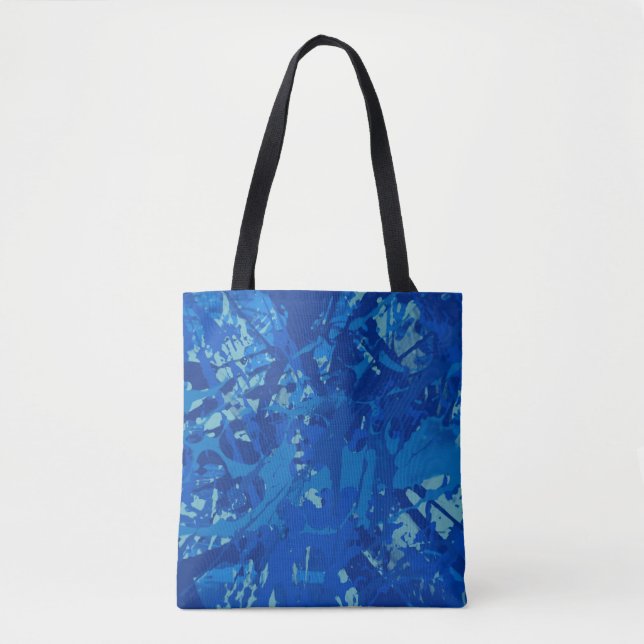 Tote Bag Ink hand made painting. Abstract wall art. Creativ (Devant)
