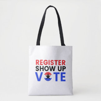 Tote Bag Inscrivez-vous Montrer Vote 2024 USA Election Vote