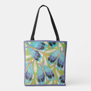 Tote Bag Insectes de jardin Art Déco vintage Jazz Pochoir