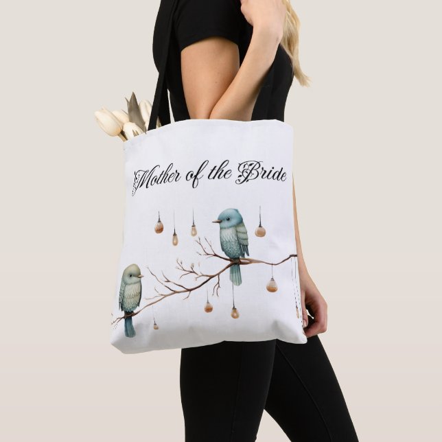 Tote Bag Inséparables rustiques de bois Mariage romantique (De près)