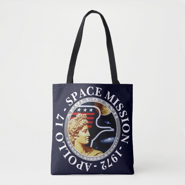 Tote Bag Insigne de mission spatiale Apollo 17 1972 (Devant)