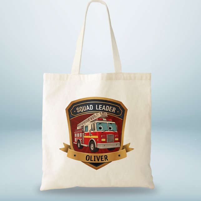 Tote Bag Insigne de pompier personnalisé mignon (Créateur téléchargé)