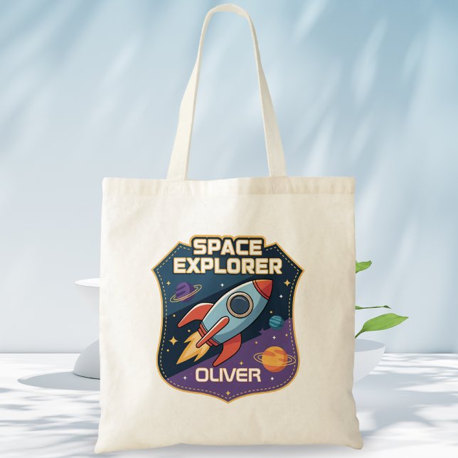 Tote Bag Insigne d'explorateur spatial mignon (Créateur téléchargé)