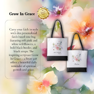 Tote Bag « Inspirant : Croissez dans la grâce » – 2 Pierre