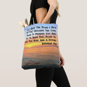 TOTE BAG INSPIRANT JEREMIAH 29:11 SUNRISE