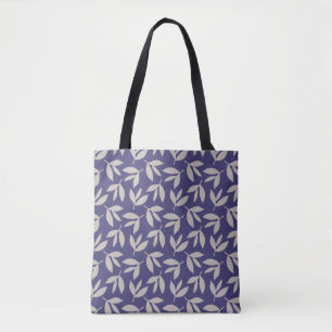 Tote Bag Inspiration botanique moderne bleu & gris