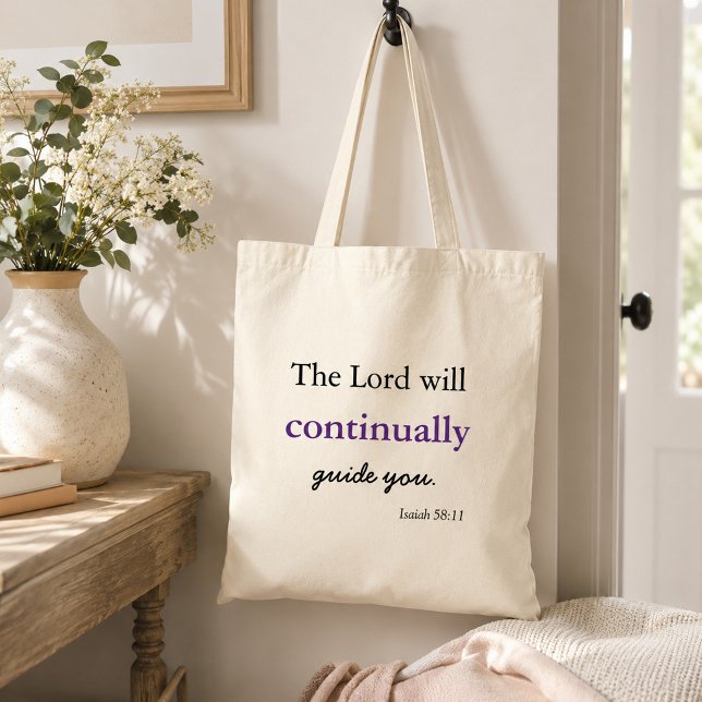 Tote Bag inspiration chrétienne le Seigneur vous guidera (Créateur téléchargé)