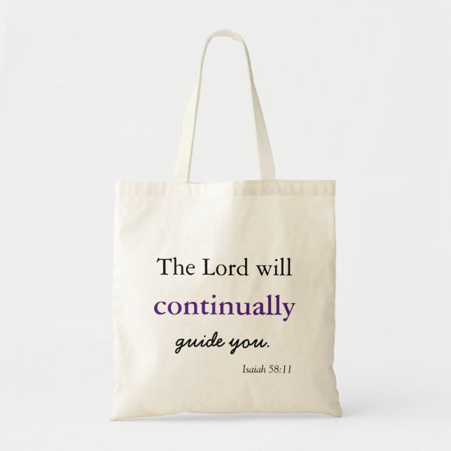 Tote Bag inspiration chrétienne le Seigneur vous guidera (Devant)
