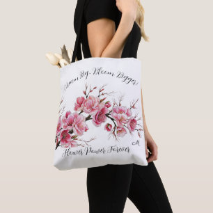 Tote Bag Inspiration Japonaise Sakura Flowers Illustration