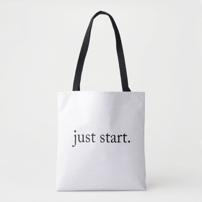 Tote Bag Inspirational Quote Minimalist (Devant)