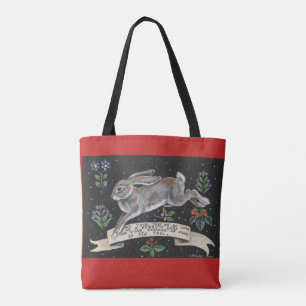 Tote Bag Inspirational Rabbit Hare Fourre-tout Mariage d'am