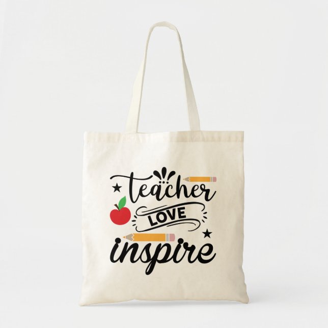 Tote Bag Inspire de l'enseignant (Devant)