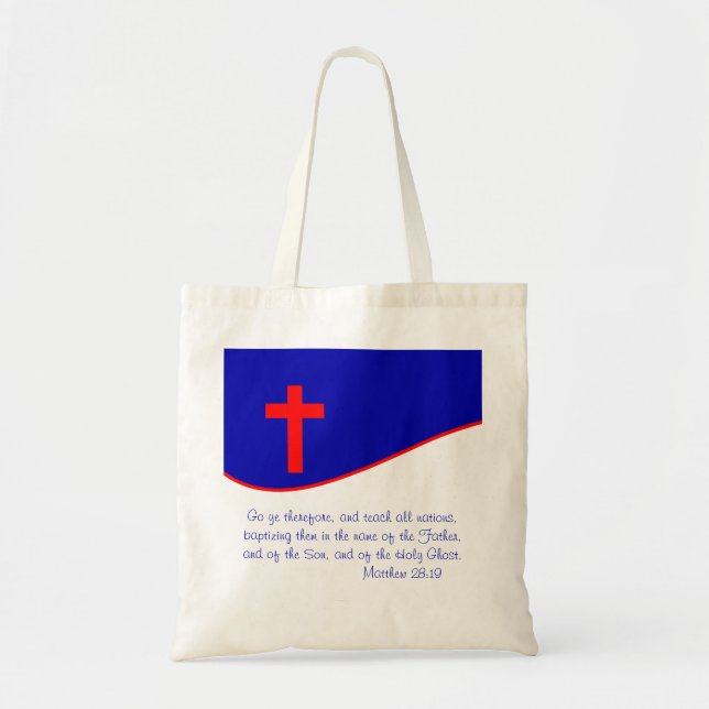 Tote Bag Inspiré du drapeau chrétien (Devant)