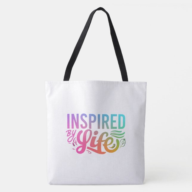 Tote Bag Inspiré par la vie - Shoulder Fourre-tout (Devant)