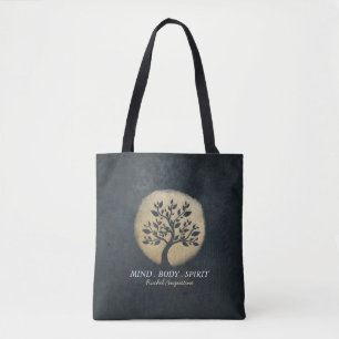 Tote Bag Instructeur de méditation Yoga Studio Black Gold T