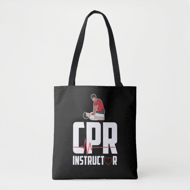 Tote Bag Instructeur de RCR certifié en ambulance de premie (Devant)