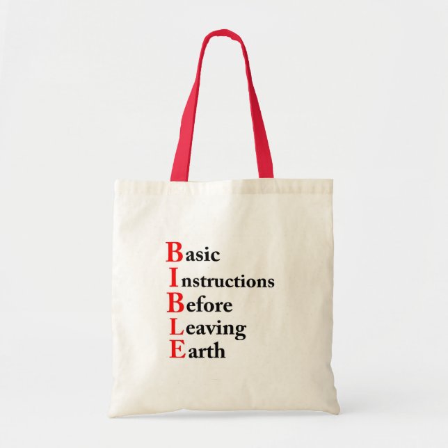Tote Bag Instructions de base de la BIBLE avant (Devant)