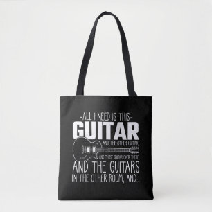 Tote Bag Instrument de musique musicien accro à la guitare