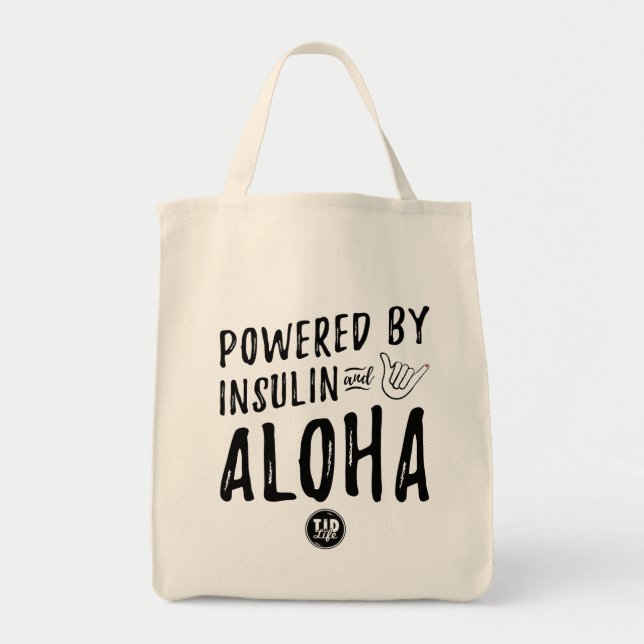 Tote Bag Insuline N Aloha (noir/naturel) (Devant)
