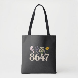 Tote Bag intage 8647, Anti Trump, Floral Feminist, Subtle