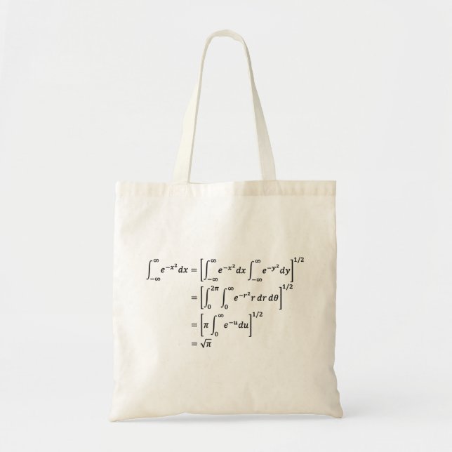 Tote Bag intégrale gaussienne, mathématiques et science (Devant)