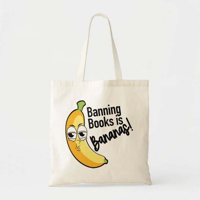 Tote Bag Interdiction des livres de bananes (Devant)