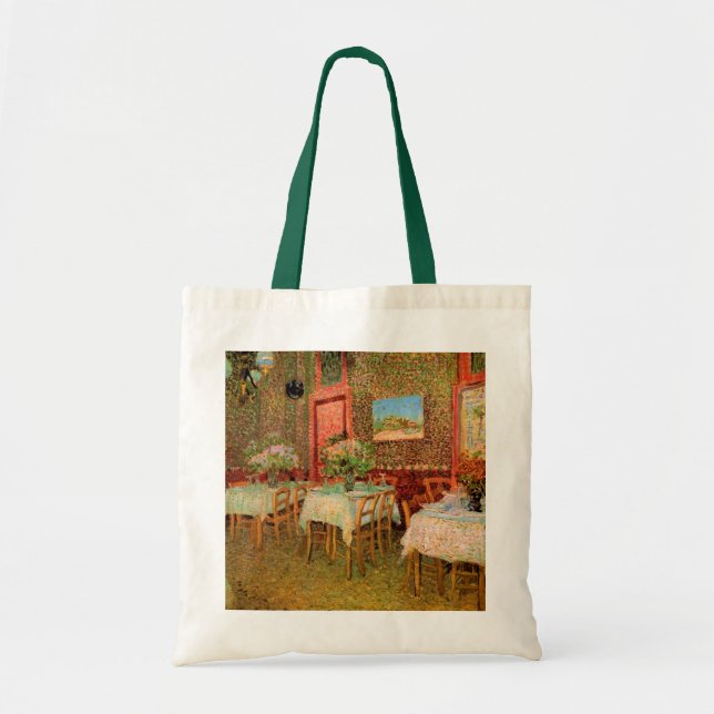 Tote Bag Intérieur d'un restaurant par Vincent van Gogh (Devant)