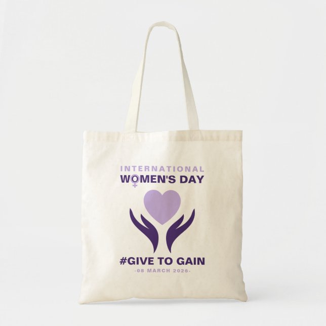 Tote Bag International Women's Day Give To Gain 2026 (Devant)