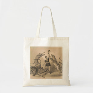 Tote Bag Interprète De Cirque Debout Parmi Les Animaux Vici